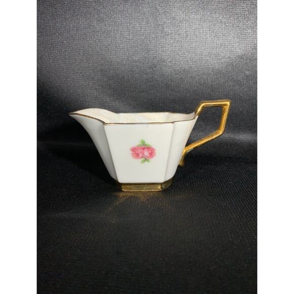 Fine China Sugar and Creamer Roses Esther Leeds - Picture 2 of 11